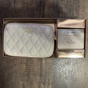 Kate Spade Quilted Glitter Crossbody Set